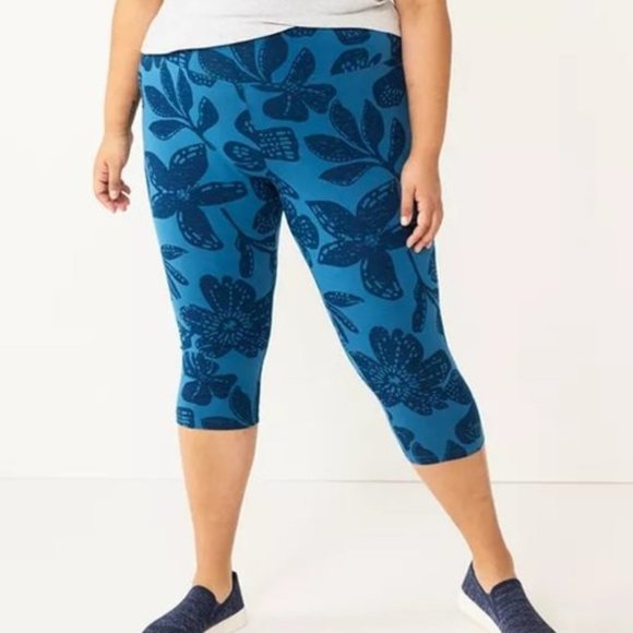 Sonoma | Pants u0026 Jumpsuits | Sonoma Womens Plus Size 4x Cropped Legging  Floral Print Nwt | Poshmark